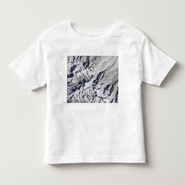 Satellite view of a Himalayan glacier Toddler T-Shirt (Front)