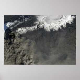Satellite view of an ash plume 2 poster