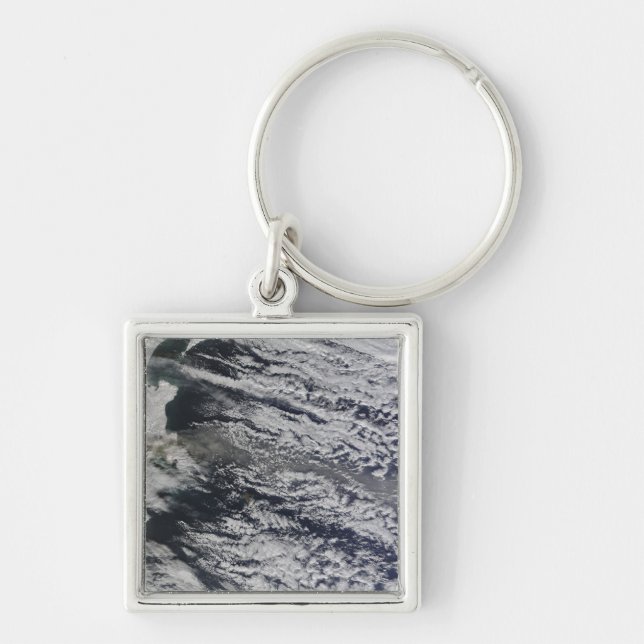 Satellite view of an ash plume 3 key ring (Front)