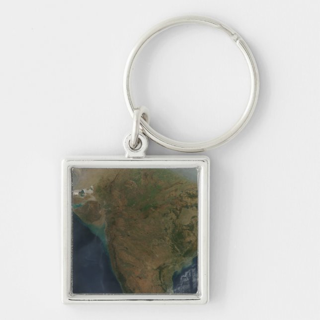 Satellite view of Central India Key Ring (Front)