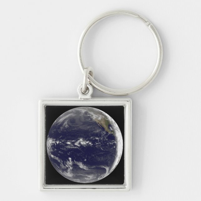 Satellite view of Earth Key Ring (Front)