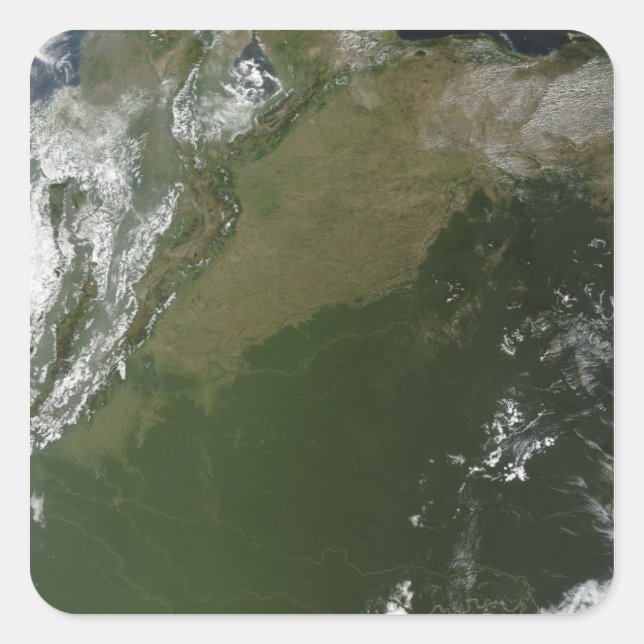 Satellite view of eastern Columbia Square Sticker (Front)