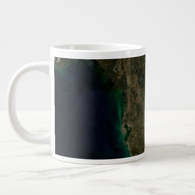 Satellite View Of Florida. Large Coffee Mug (Left)