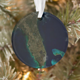 Satellite View Of Florida. Ornament