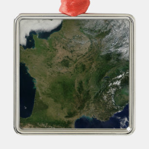 Satellite view of France Metal Tree Decoration