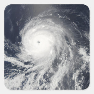 Satellite view of Hurricane Celia Square Sticker