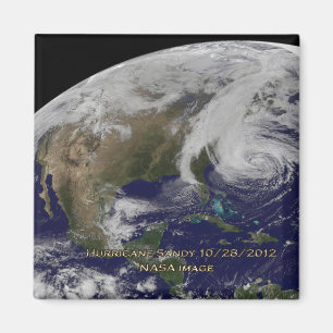 Satellite View of Hurricane Sandy Magnet