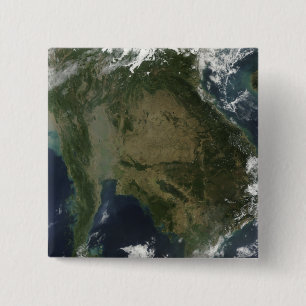 Satellite view of Indochina 15 Cm Square Badge