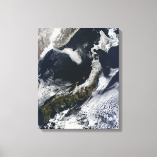 Satellite view of Japan Canvas Print