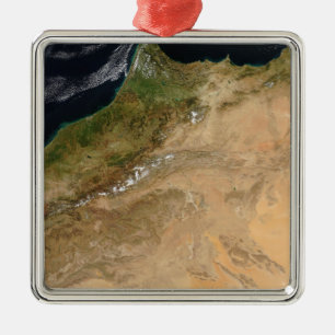 Satellite view of Morocco Metal Tree Decoration