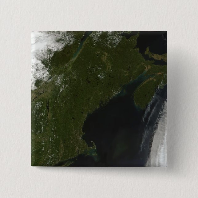 Satellite view of New England 15 Cm Square Badge (Front)