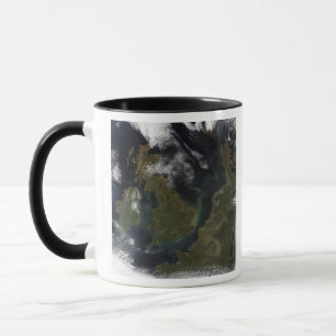 Satellite view of Northern Europe Mug