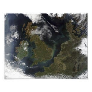Satellite view of Northern Europe Photo Print