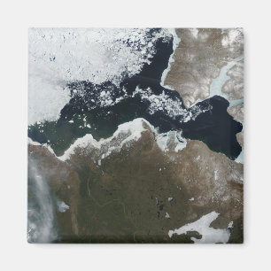 Satellite view of Northwest Canada Magnet