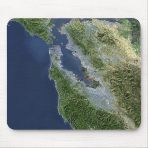Satellite view of San Francisco, California Mouse Pad