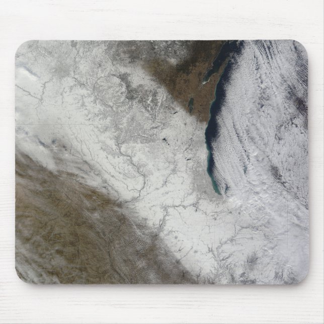 Satellite view of snow and cold mouse pad (Front)