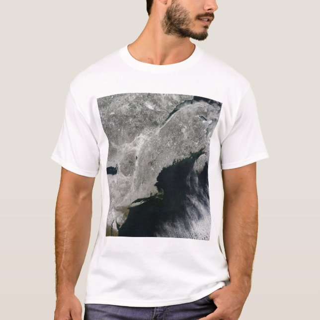 Satellite view of snow T-Shirt (Front)