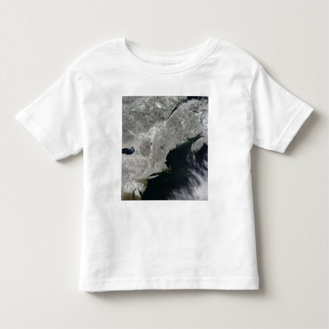 Satellite view of snow toddler T-Shirt (Front)