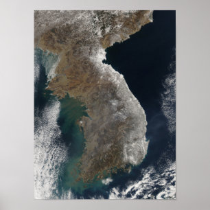 Satellite view of snowfall poster