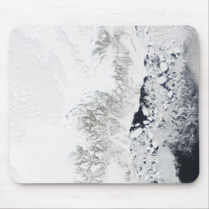 Satellite view of the eastern coast of Greenlan Mouse Pad
