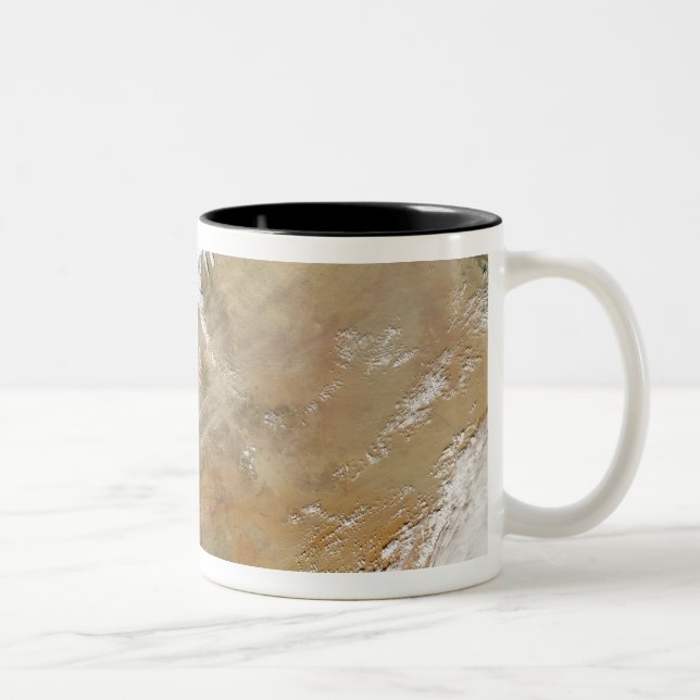 Satellite view of the Eastern Mediterranean Two-Tone Coffee Mug (Right)