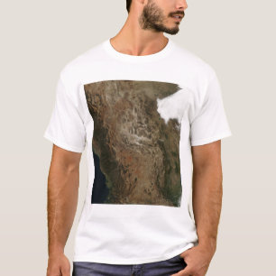 Satellite view of the landscape of central Mexi T-Shirt