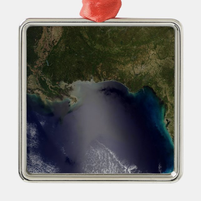 Satellite view of the Southeastern United State 2 Metal Ornament (Front)