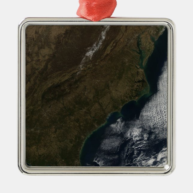 Satellite view of the Southeastern United State Metal Ornament (Front)
