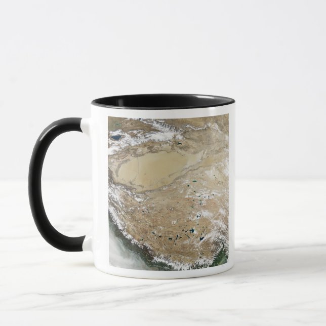 Satellite view of the Tibetan Plateau Mug (Left)