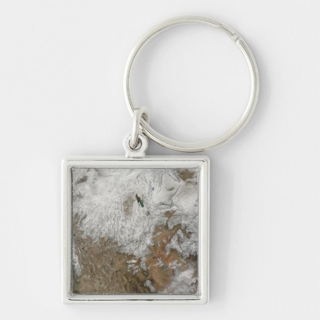 Satellite view of the western United States Key Ring (Front)
