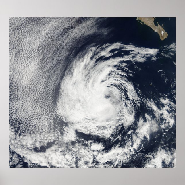 Satellite view of Tropical Depression Blas Poster (Front)