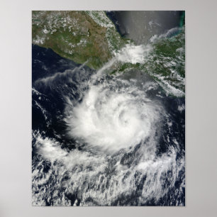 Satellite view of Tropical Storm Darby Poster