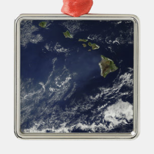 Satellite view of volcanic fog metal tree decoration