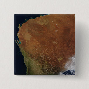 Satellite view of Western Australia 15 Cm Square Badge