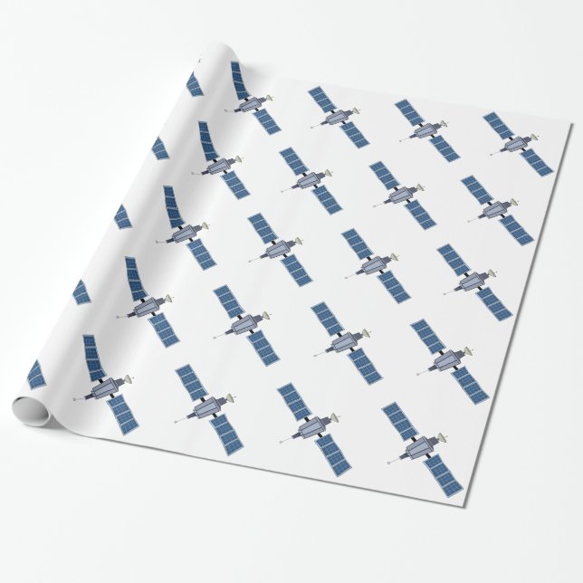 Satellite Wrapping Paper (Unrolled)