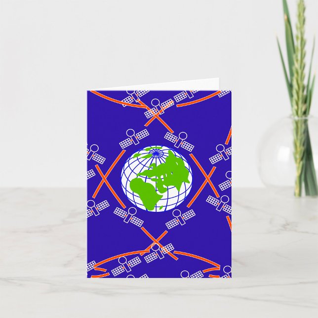 Satellites Orbiting Earth Card (Creator Uploaded)