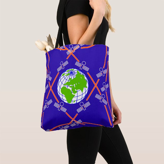 Satellites Orbiting Earth Tote Bag (Creator Uploaded)