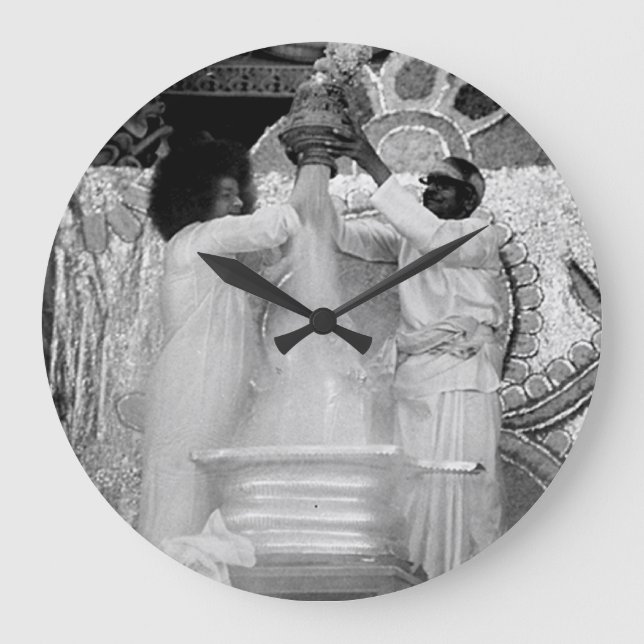 Sathya Sai Baba Round Large Wall Clock (Front)