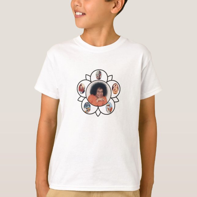 Sathya Sai Baba Sarva Dharma Symbo on T-Shirt Kids (Front)