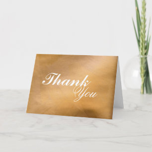 Satin Copper Glaze Vintage Style Thank You Card