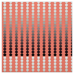 Satin dots - coral and pewter fabric