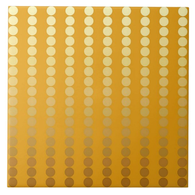Satin dots - gold and mustard tile (Front)