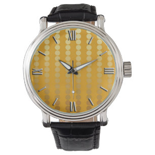Satin dots - gold and mustard watch