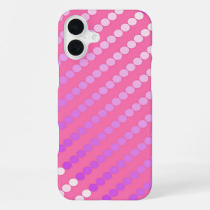 Satin dots - pink and orchid iPhone case