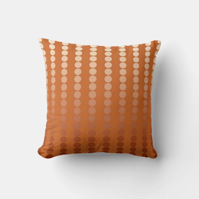 Satin dots - rust and copper cushion (Front)