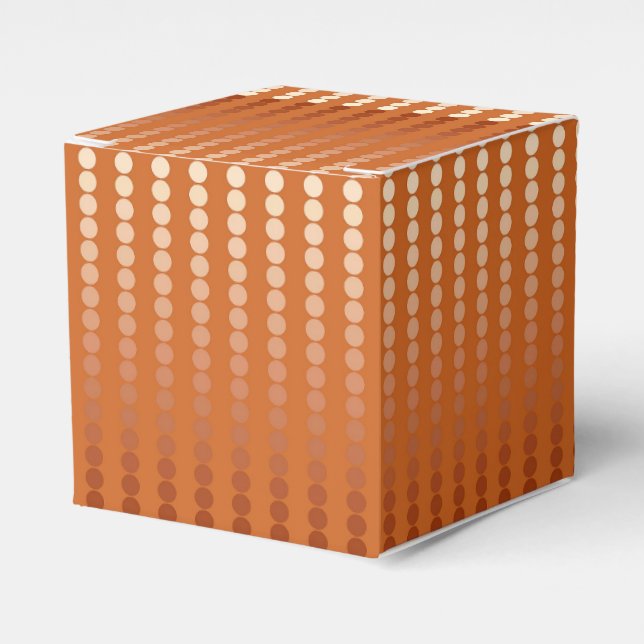 Satin dots - rust and copper favour box (Front Side)
