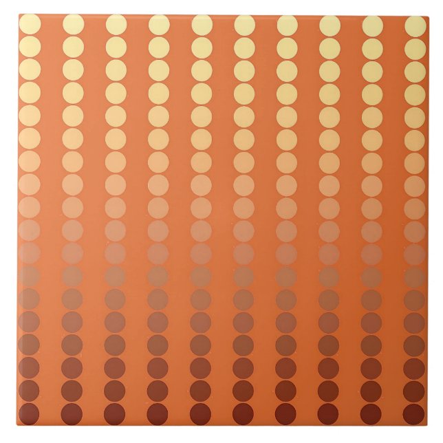 Satin dots - rust and gold tile (Front)