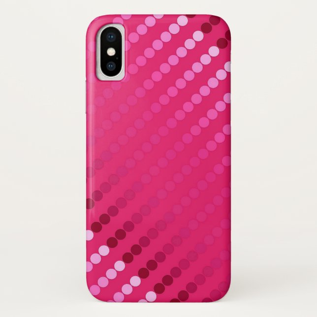 Satin dots - shades of fuchsia pink Case-Mate iPhone case (Back)