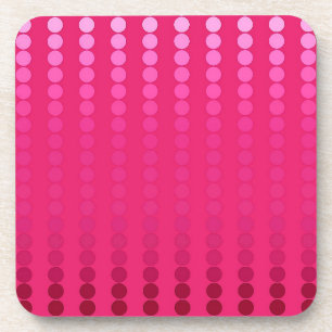 Satin dots - shades of fuchsia pink coaster