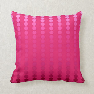 Satin dots - shades of fuchsia pink cushion